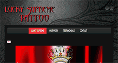 Desktop Screenshot of luckysupremetattoos.com